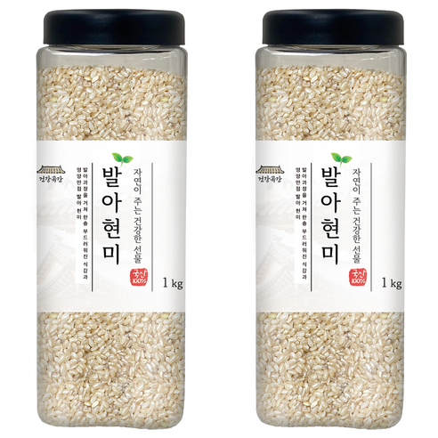 건강곡간 발아현미, 1kg, 2개
