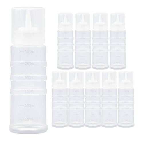 일상속반짝 국내생산 잘라쓰는 소스통 1구 뚜껑 포함, 10개, 300ml