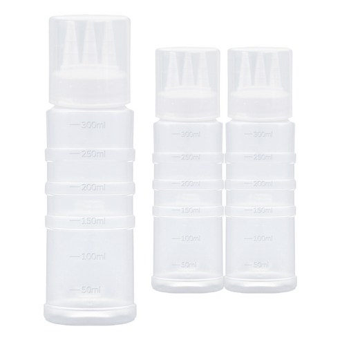 일상속반짝 국내생산 잘라쓰는 소스통 3구 뚜껑 포함, 300ml, 3개