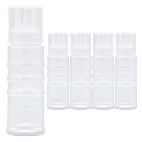 일상속반짝 국내생산 잘라쓰는 소스통 3구 뚜껑 포함, 300ml, 5개