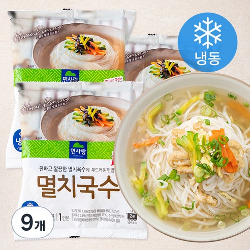 면사랑 멸치국수 (냉동), 307g, 9개