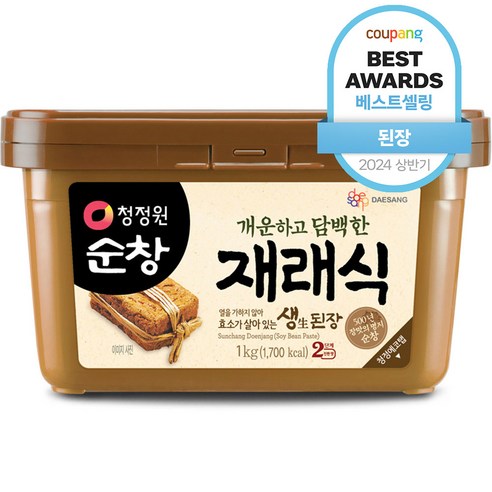 청정원순창 재래식 생된장, 1kg, 1개 해표된장