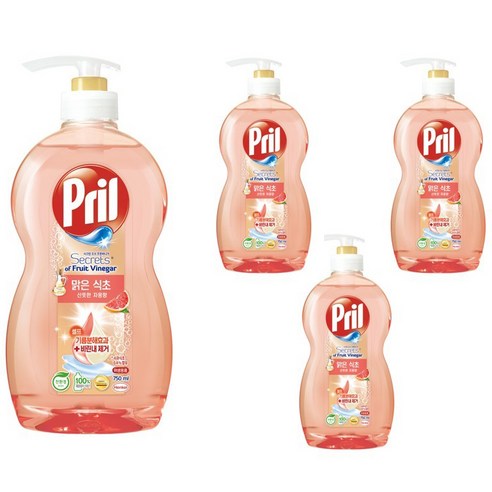 프릴 시크릿 오브 맑은 식초 자몽, 750ml, 4개