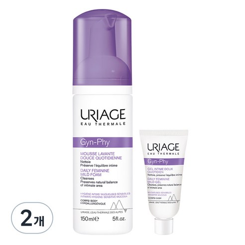 유리아쥬 진피 마일드 폼 + 마일드 젤 3ml 여성청결제, 2개, 150ml