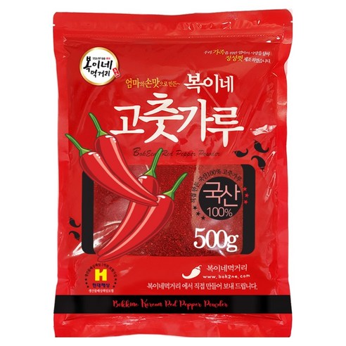 복이네먹거리 국산 고추가루, 500g, 1개