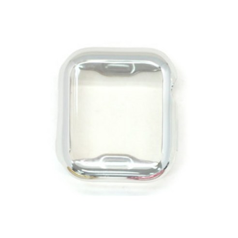 애플워치 호환 라운드풀커버보호케이스 38mm, 실버, 1개