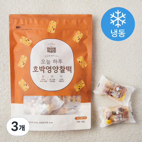 아리울떡공방 오늘 하루 호박영양찰떡 9개입 (냉동), 400g, 3개