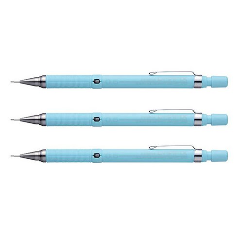 제브라 드라픽스 F 파스텔 샤프 0.5mm, 3개, 파스텔블루
