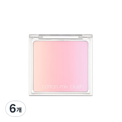 미샤 코튼 믹스 블러셔 11g, NO.2 멜티드 마시멜로, 6개