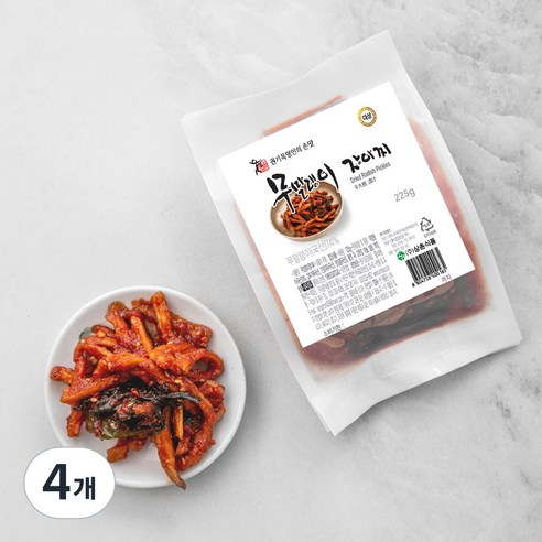 권기옥 명인 웃말 무말랭이 장아찌, 225g, 4개