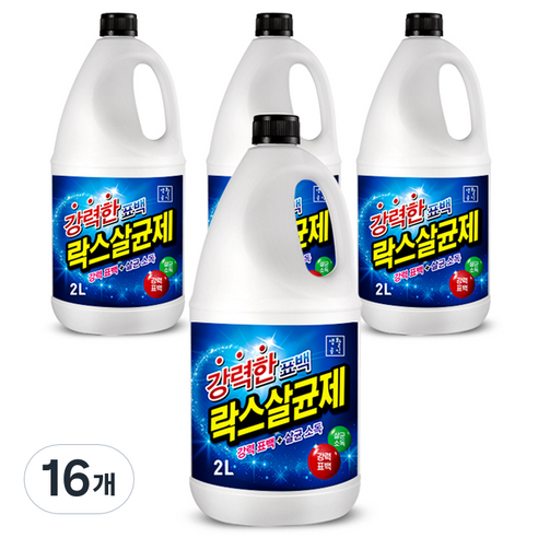 생활공식 강력한 표백 락스살균제, 2L, 16개
