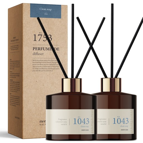 메르헨트 퍼퓸 드 디퓨저 + 섬유리드 10p, 클린솝, 1세트, 200ml