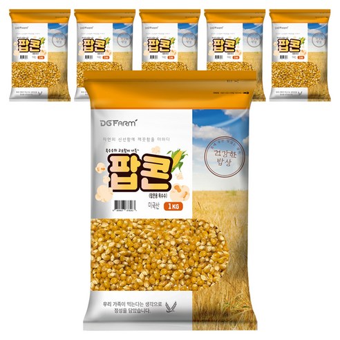 대구농산 건강한밥상 팝콘용 옥수수, 1kg, 6개