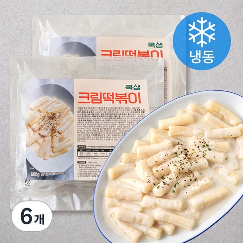 쿡생 크림떡볶이 2회분 (냉동), 600g, 6개
