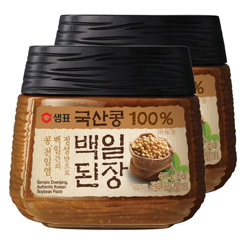 샘표 국산콩 백일된장, 900g, 2개
