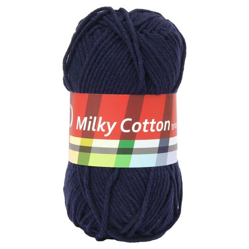 브랜드얀 밀키코튼 레드 뜨개실, 17남색, 1개