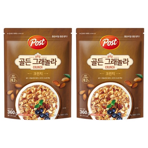 포스트 골든 그래놀라 크런치 시리얼, 360g, 2개
