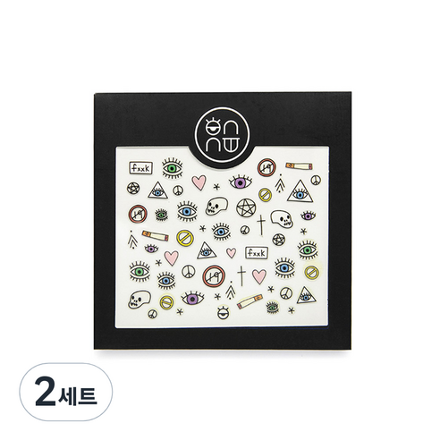 온유네일 스모커즈 클럽 네일 아트 스티커, 혼합색상, 2세트