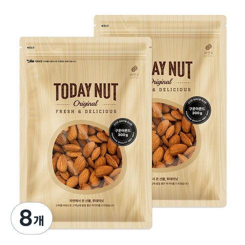 투데이넛 구운아몬드, 300g, 8개