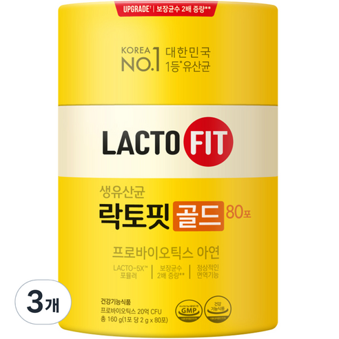 종근당건강 락토핏 골드, 160g, 3개