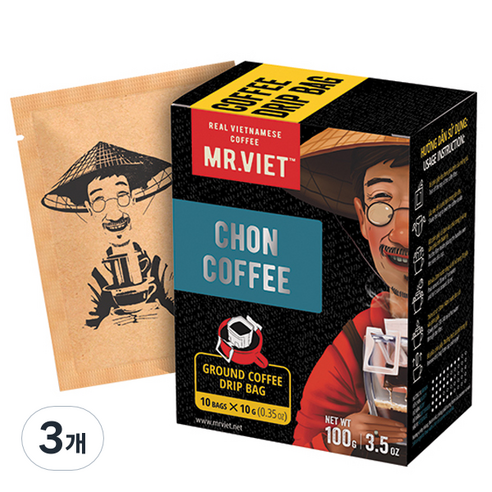 미스터비엣 쫀 위즐 분쇄원두 드립백 커피, 100g, 10개입, 3개, 10g