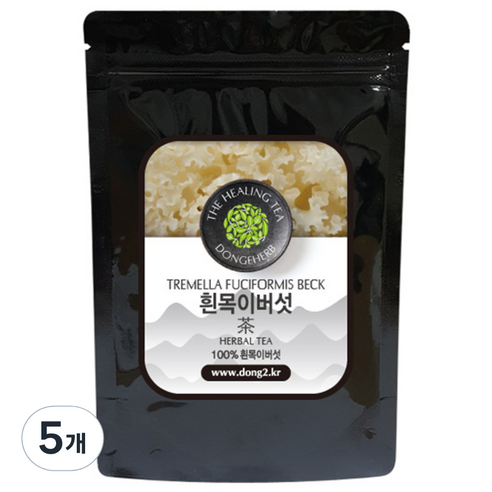 동이약초 중국산 흰 목이버섯, 100g, 5개