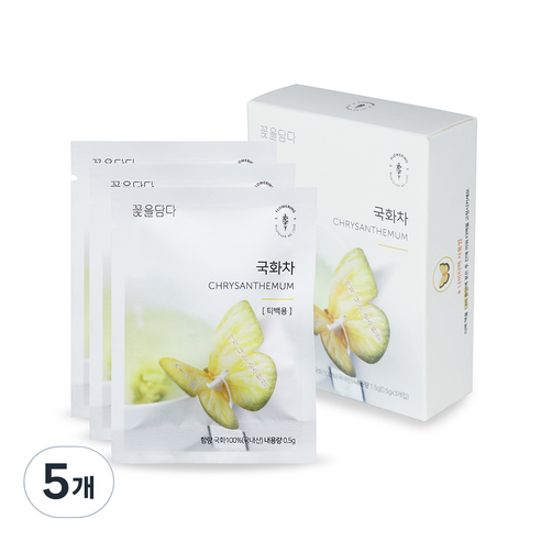 꽃을담다 나비티백 국화꽃차, 500mg, 3개입, 5개