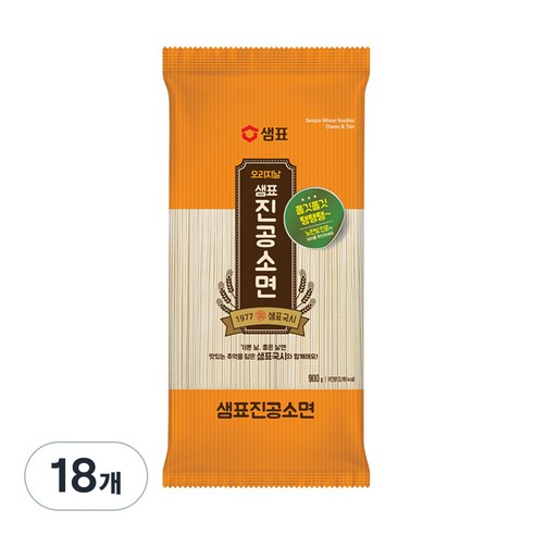 샘표 진공소면, 900g, 18개