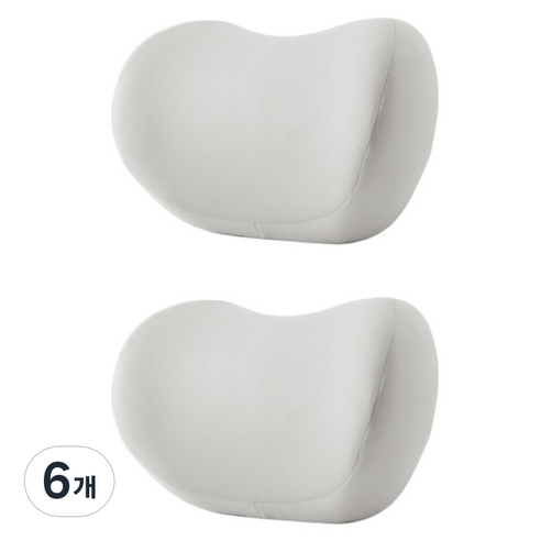 Ez2mk 사계절 차량용 메모리폼 목쿠션 MS-430, 그레이, 6개