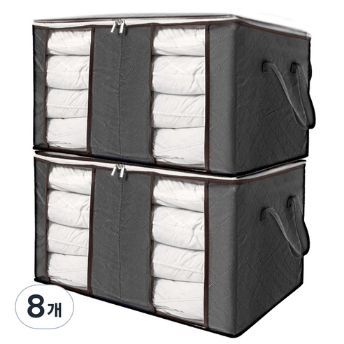 차이나다 다용도 리빙 수납박스 100L, 그레이, 8개