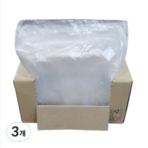 에스디 사각롤 재활용 봉투 투명, 20L, 3개