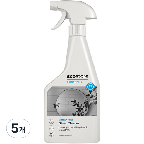 에코스토어 울트라 센서티브 글라스&표면클리너 무향, 500ml, 5개