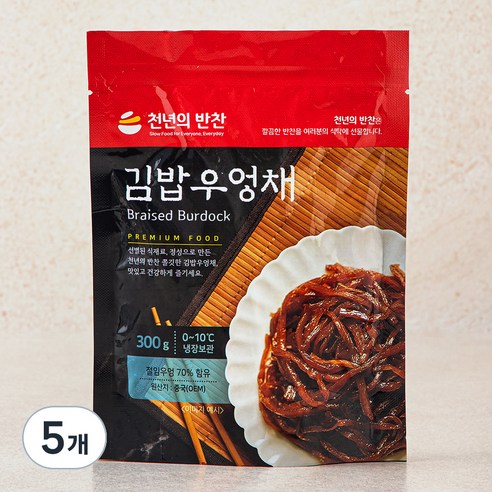 천년의반찬 김밥우엉채, 300g, 5개