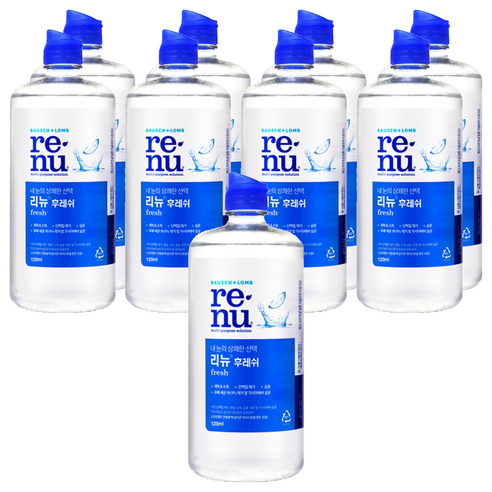 리뉴 후레쉬 렌즈 세정액, 120ml, 9개
