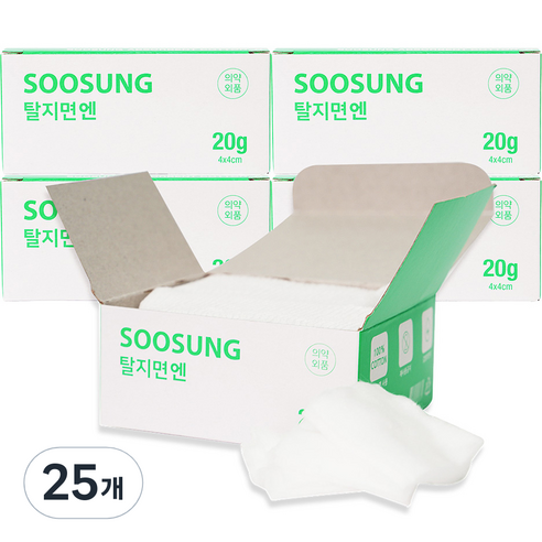 수성 탈지면 엔, 60개입, 25개