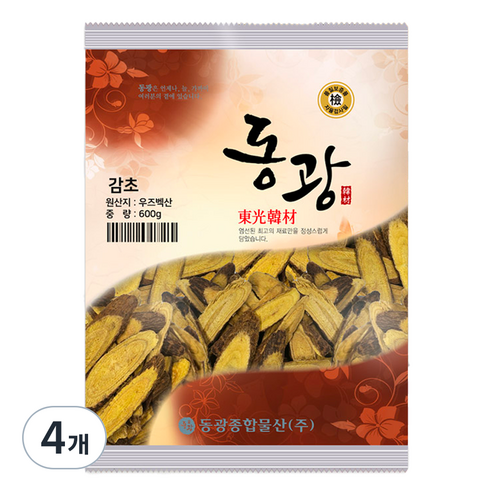 동광한방몰 감초, 600g, 4개