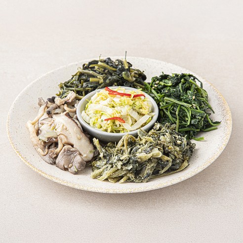 정미경키친 겨울 나물 5종 모둠 280g, 1세트 - 혼합반찬/반찬세트 | 쿠팡