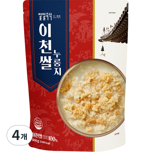 이천쌀 누룽지, 600g, 4개