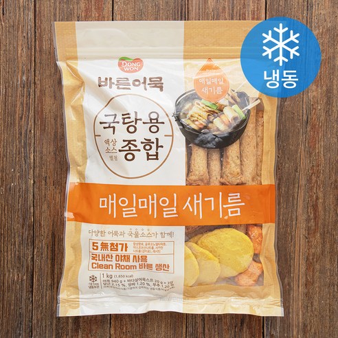 동원 바른어묵 (냉동), 1kg, 1개 - 어묵 | 쿠팡