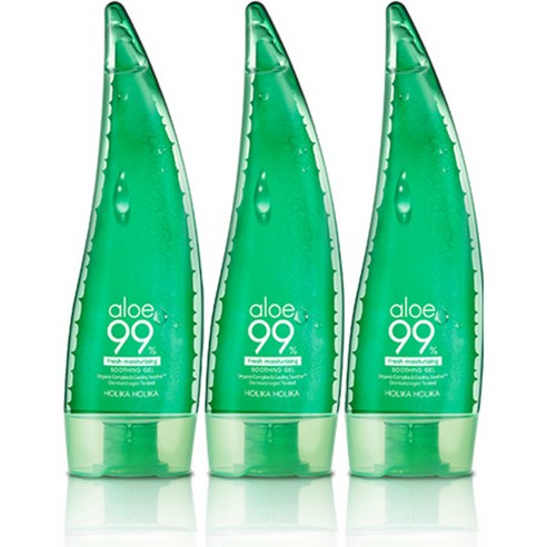  브라이트 선스킨 케어 패키지 홀리카홀리카 알로에 99% 수딩 젤, 3개, 250ml