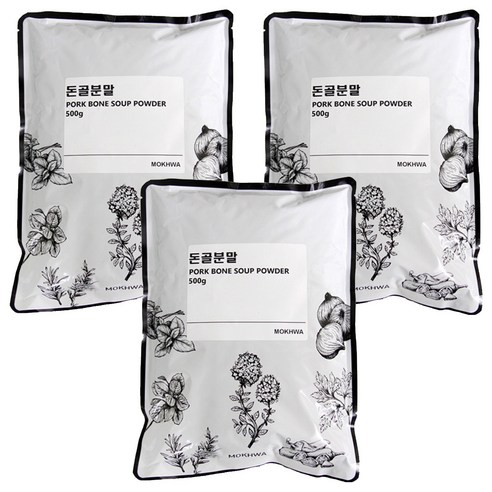 딜리셔스마켓 돈골분말, 500g, 3개