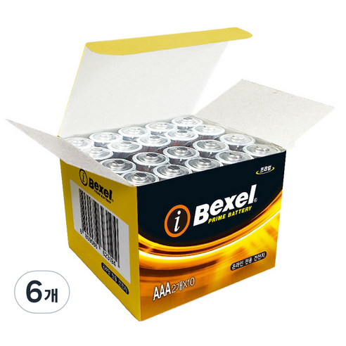 벡셀 아이프라임 알카라인 AAA건전지, 20개입, 6개