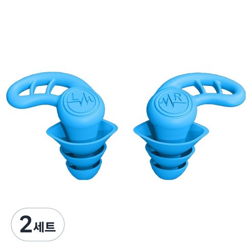 베라망 수면소음 방지 실리콘 J귀마개 2p 세트 블루, 2세트