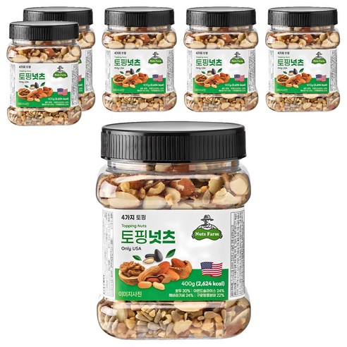 넛츠팜 토핑넛츠 믹스넛, 400g, 6개