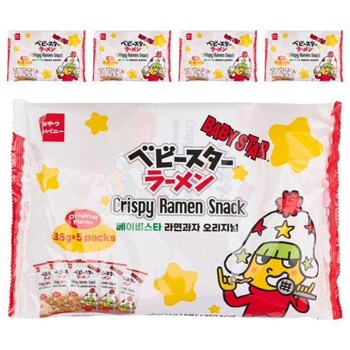 베이비스타 라면과자 오리지널 5p, 180g, 5개