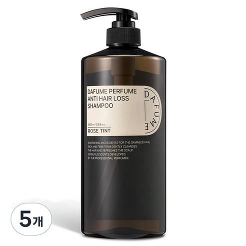 다퓸 바이 코코도르 프리미엄 샴푸 로즈틴트, 1000ml, 5개