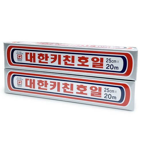 대한웰빙은박접시 대한키친호일 25cm x 20m, 2개