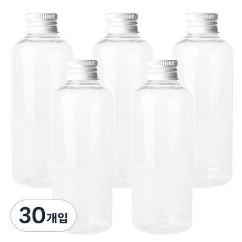병도매닷컴 DT150 투명 음료용기 알루미늄 실버캡, 150ml, 30개입