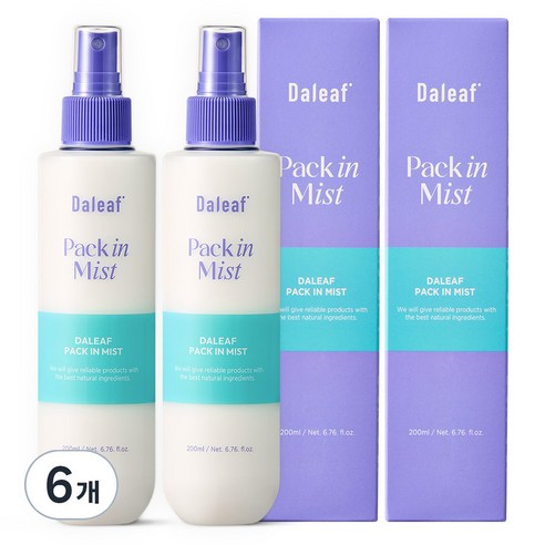달리프 글램 노워시 헤어 팩 인 미스트, 200ml, 6개