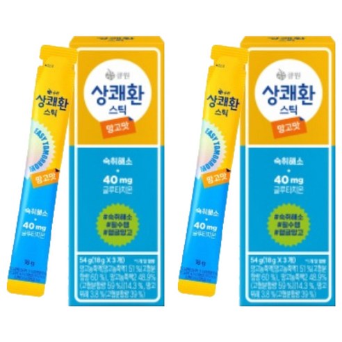 큐원 상쾌환 스틱 망고맛 3p, 54g, 2개